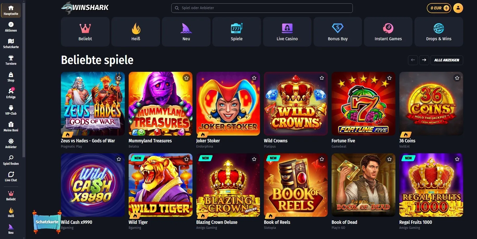 Winshark Casino WinShark Casino Startseite