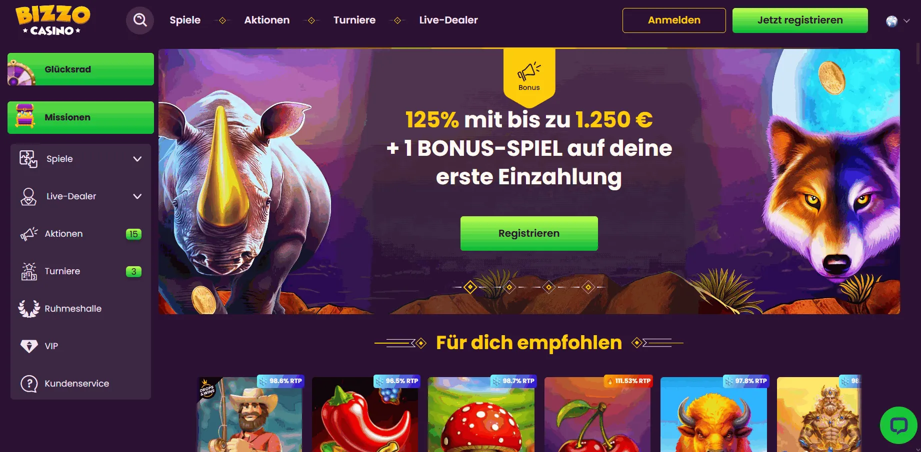 Bizzo Casino ohne KYC