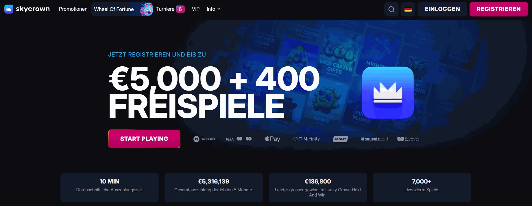 Skycrown legales Online Casino