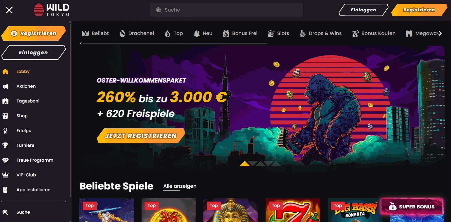 Wild Tokyo Casino ohne KYC