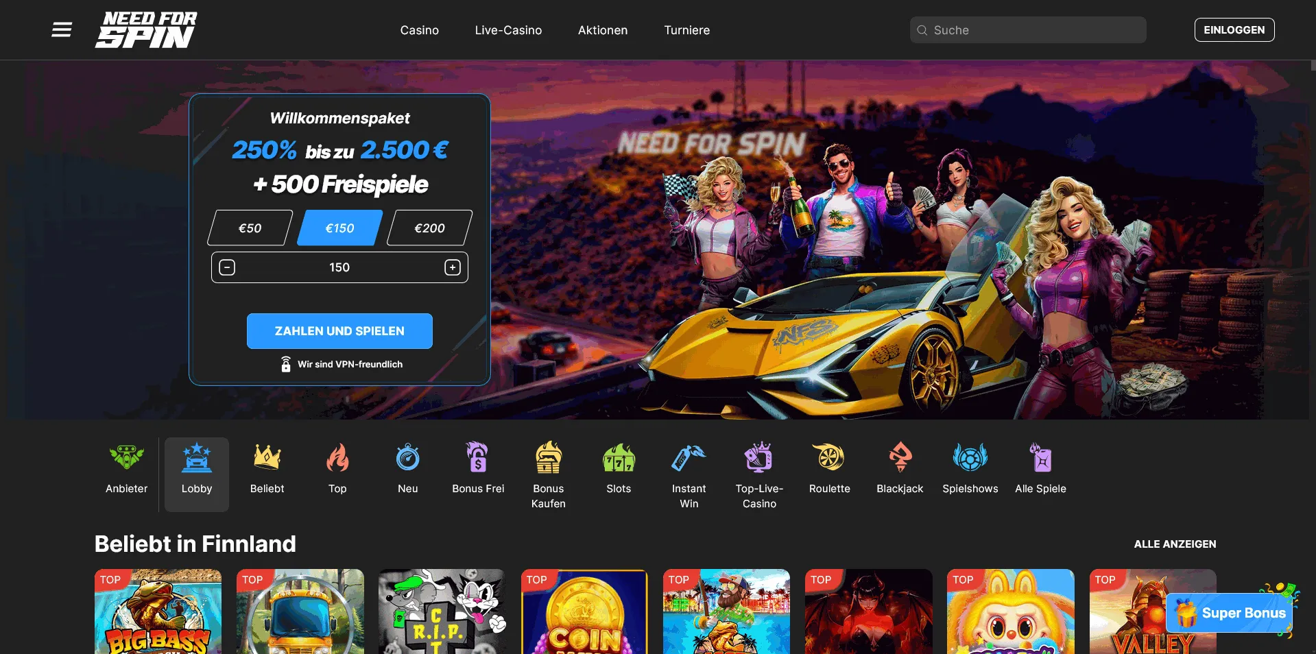 NeedForSpin casino offers NeedForSpin EU online casino homepage